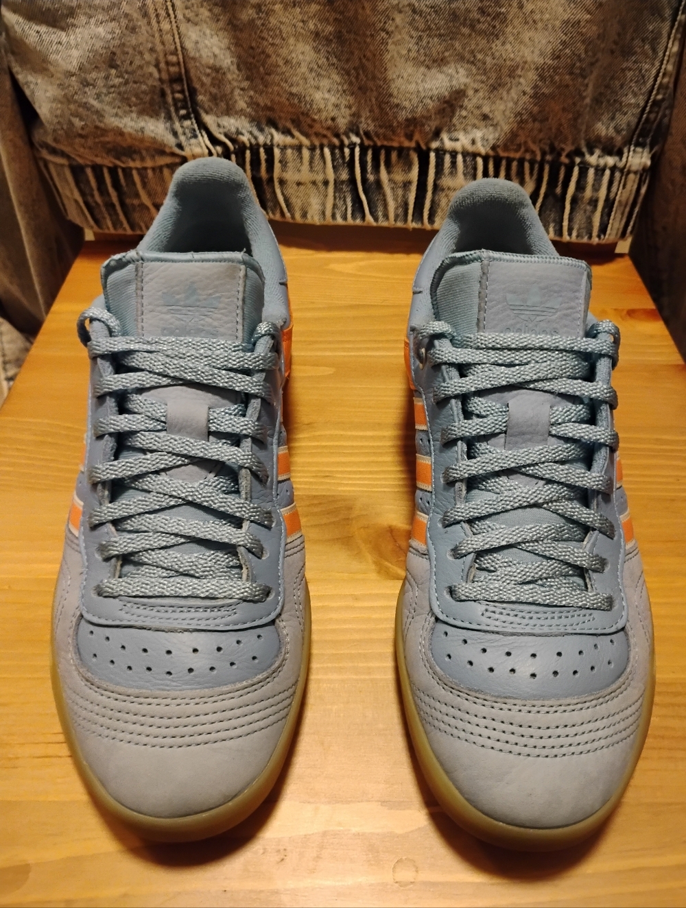 Adidas X Oyster Holdings Handball Top Sneaker Ash Blue Men's Size  9 Unisex - Picture 3 of 11
